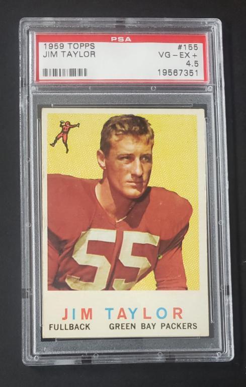 1959 TOPPS #155 JIM TAYLOR ROOKIE PSA 4.5 (1 of 2)