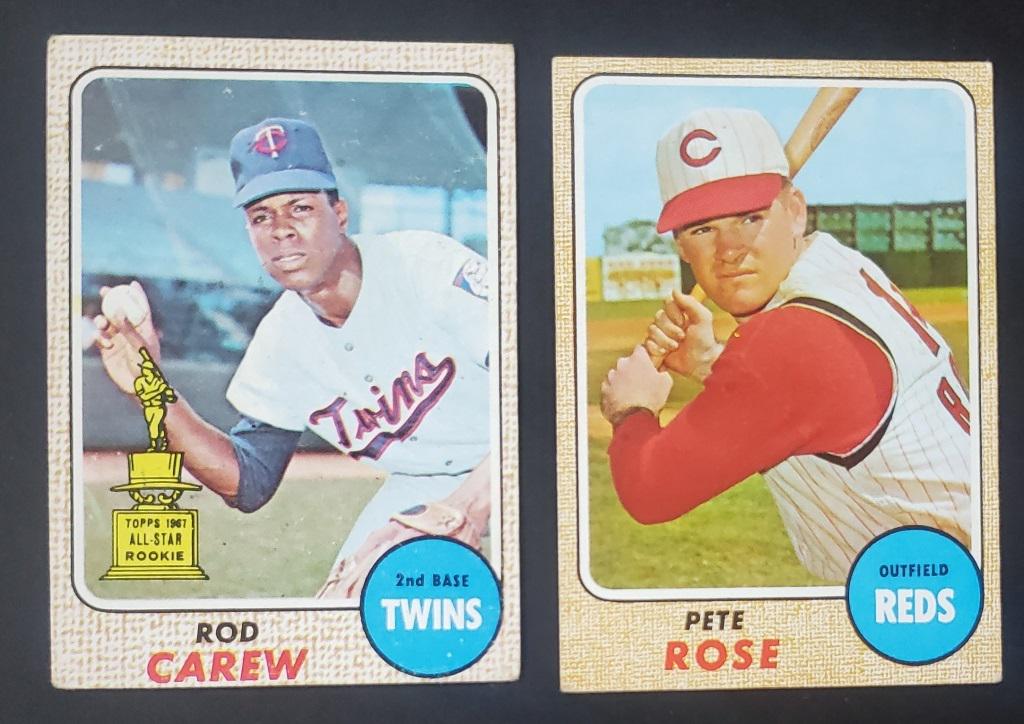 1968 TOPPS #80 ROD CAREW & #230 PETE ROSE (1 of 2)