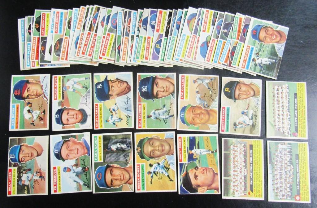 (54) 1956 TOPPS BASEBALL CARDS w/MINOR STARS (1 of 4)