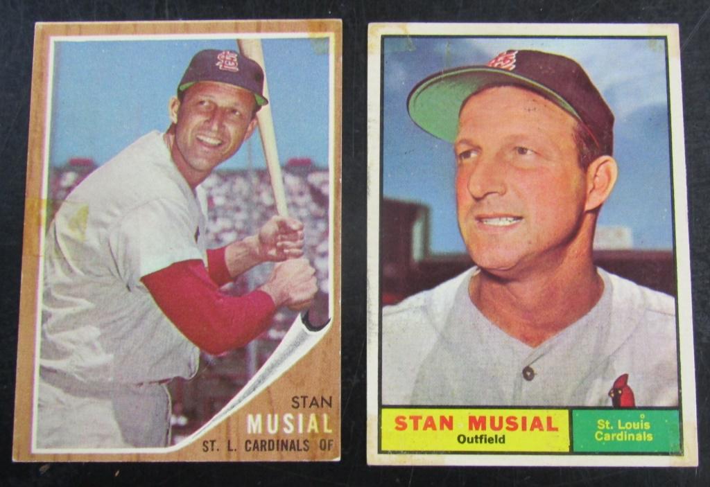 1961 & 1962 TOPPS STAN MUSIAL HOFer (1 of 2)