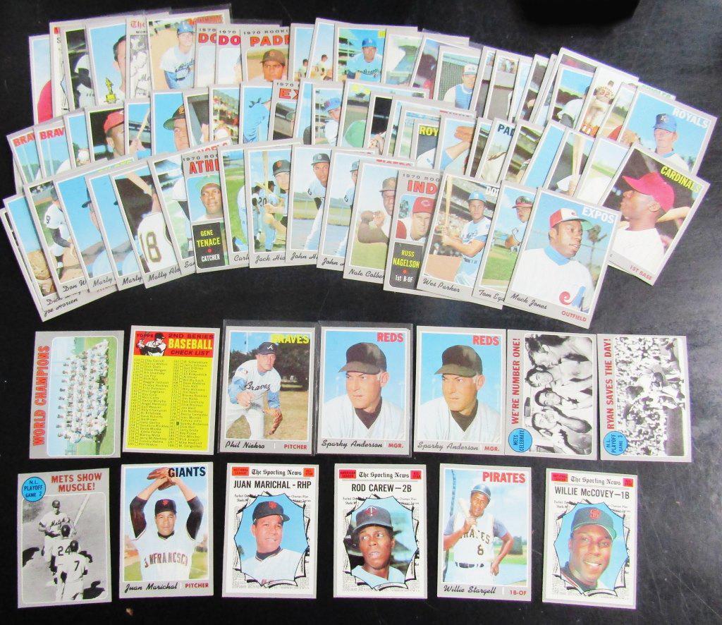 (83) 1970 TOPPS BASEBALL CARD LOT w/STARS (1 of 4)