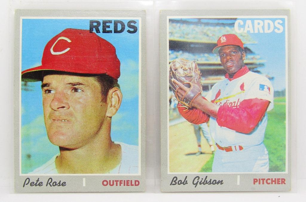 1970 TOPPS #530 GIBSON & #580 ROSE: BOTH VGEX-EX