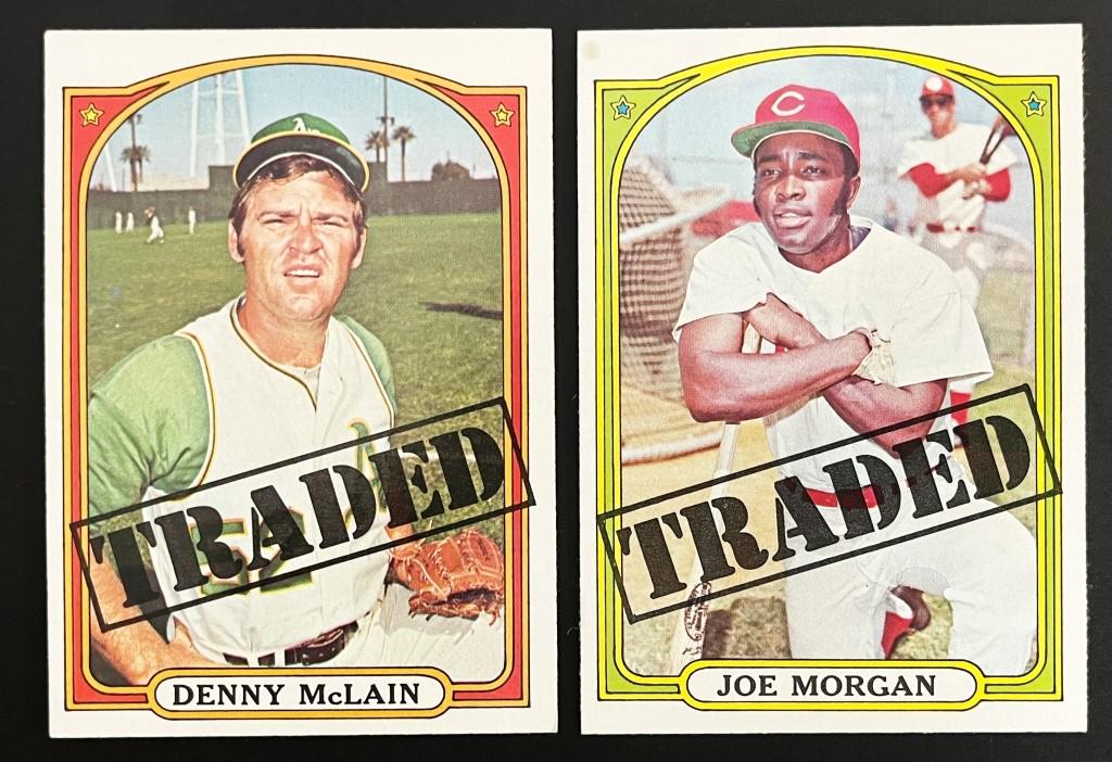 1972 TOPPS #752 JOE MORGAN EM & #753 McLain EM (1 of 2)