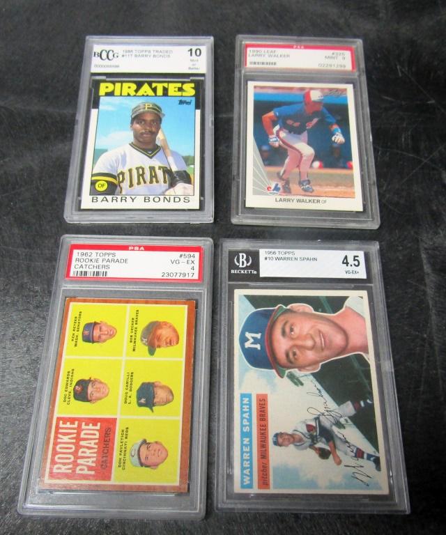 (4) GRADED BASEBALL CARDS: 1956 TOPPS (1 of 3)