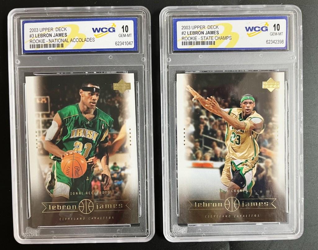 (2) Graded Lebron James rookie cards (1 of 2)
