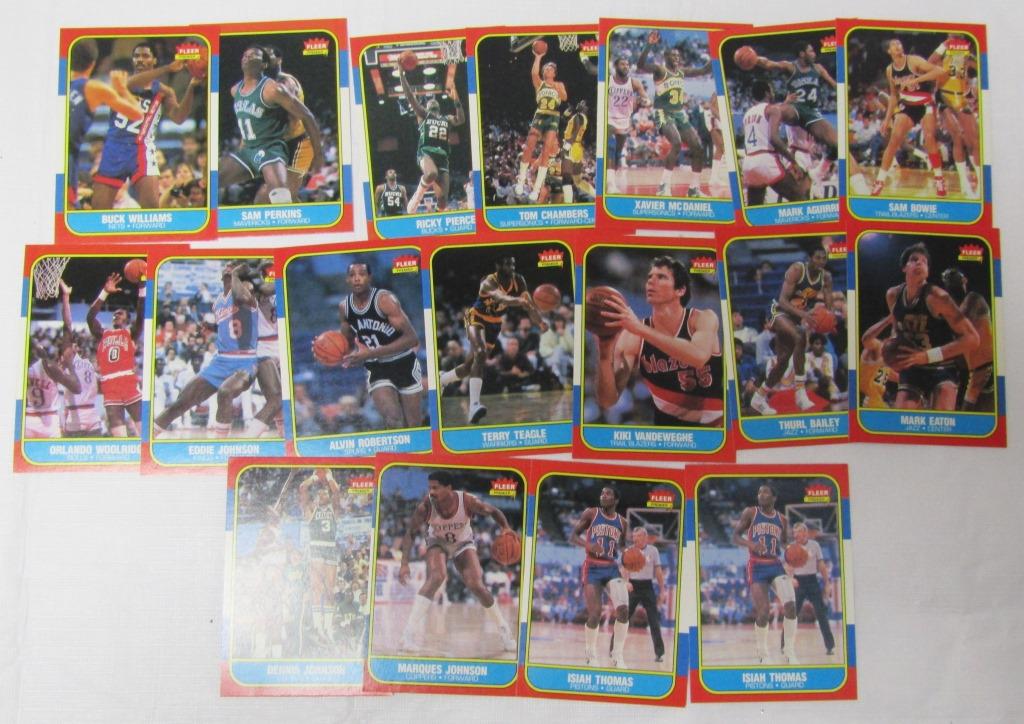 (2) 1986/87 FLEER #109 ISIAH THOMAS ROOKIES plus (1 of 5)