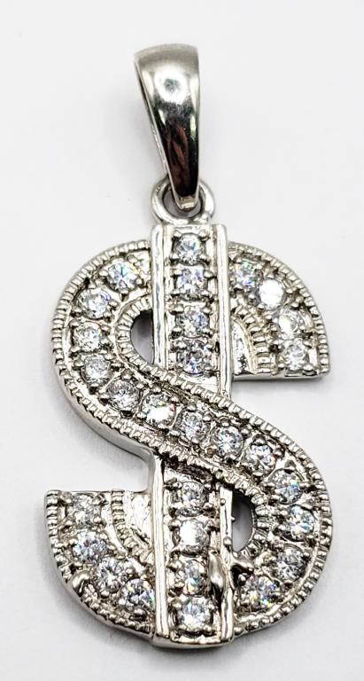 STERLING MONEY SYMBOL FASHION PENDANT (1 of 3)