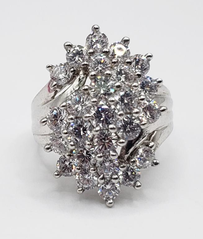 STERLING FASHION BLING RING WITH CZ STONE (1 of 4)