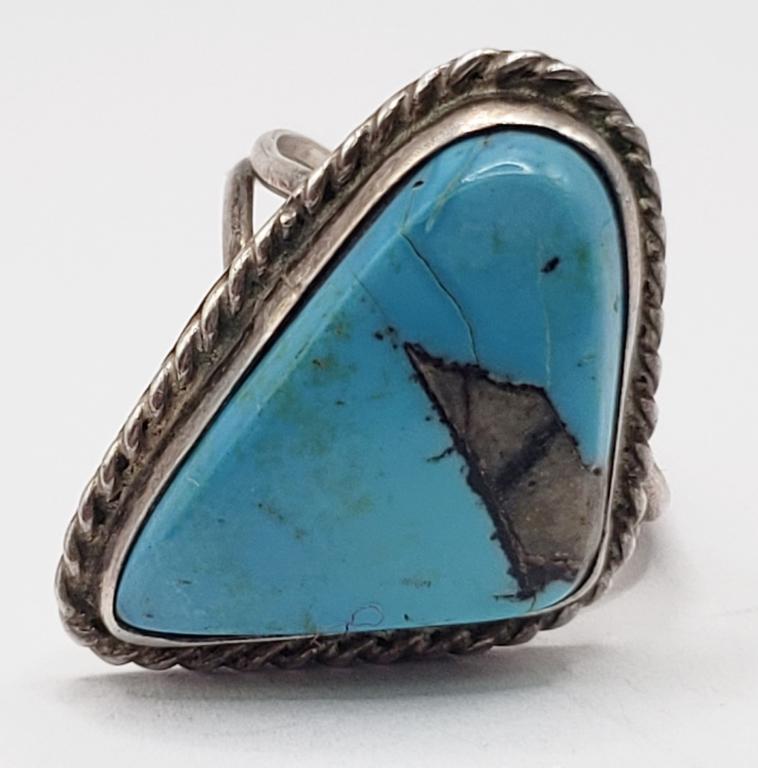 SOUTHWESTERN STERLING SPLIT SHANK RING WITH (1 of 3)
