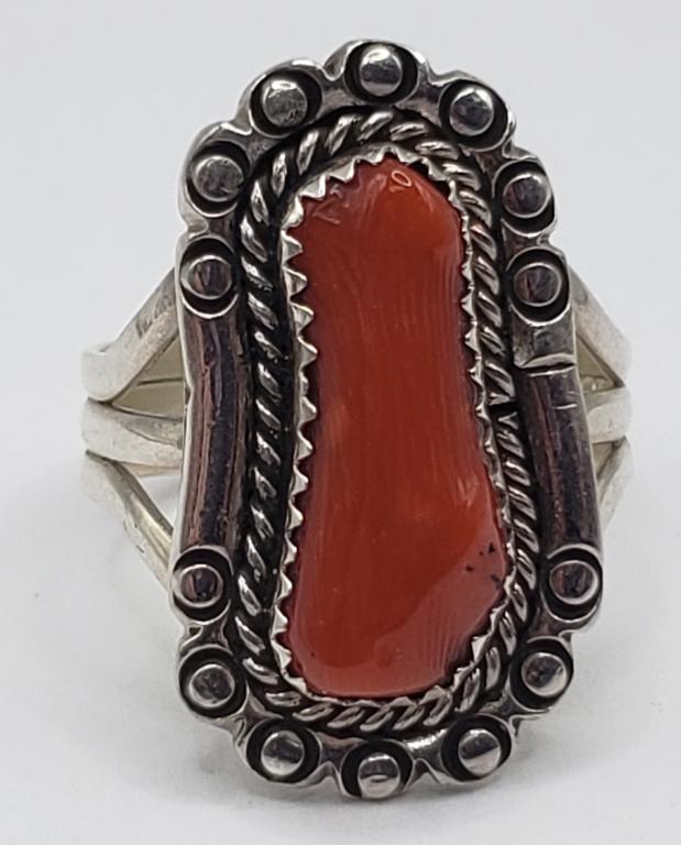 TL SOUTHWESTERN STERLING SPLIT SHANK RING (1 of 4)