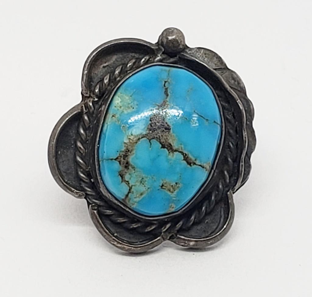 SOUTHWESTERN STERLING SPLIT SHANK RING WITH (1 of 4)