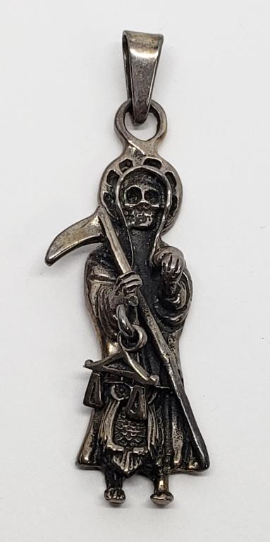 STERLING GRIM REAPER PENDANT: TOTAL 7 DWT