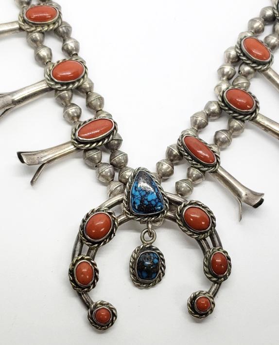 DOUBLE STRANDED SQUASH BLOSSOM STERLING (1 of 5)