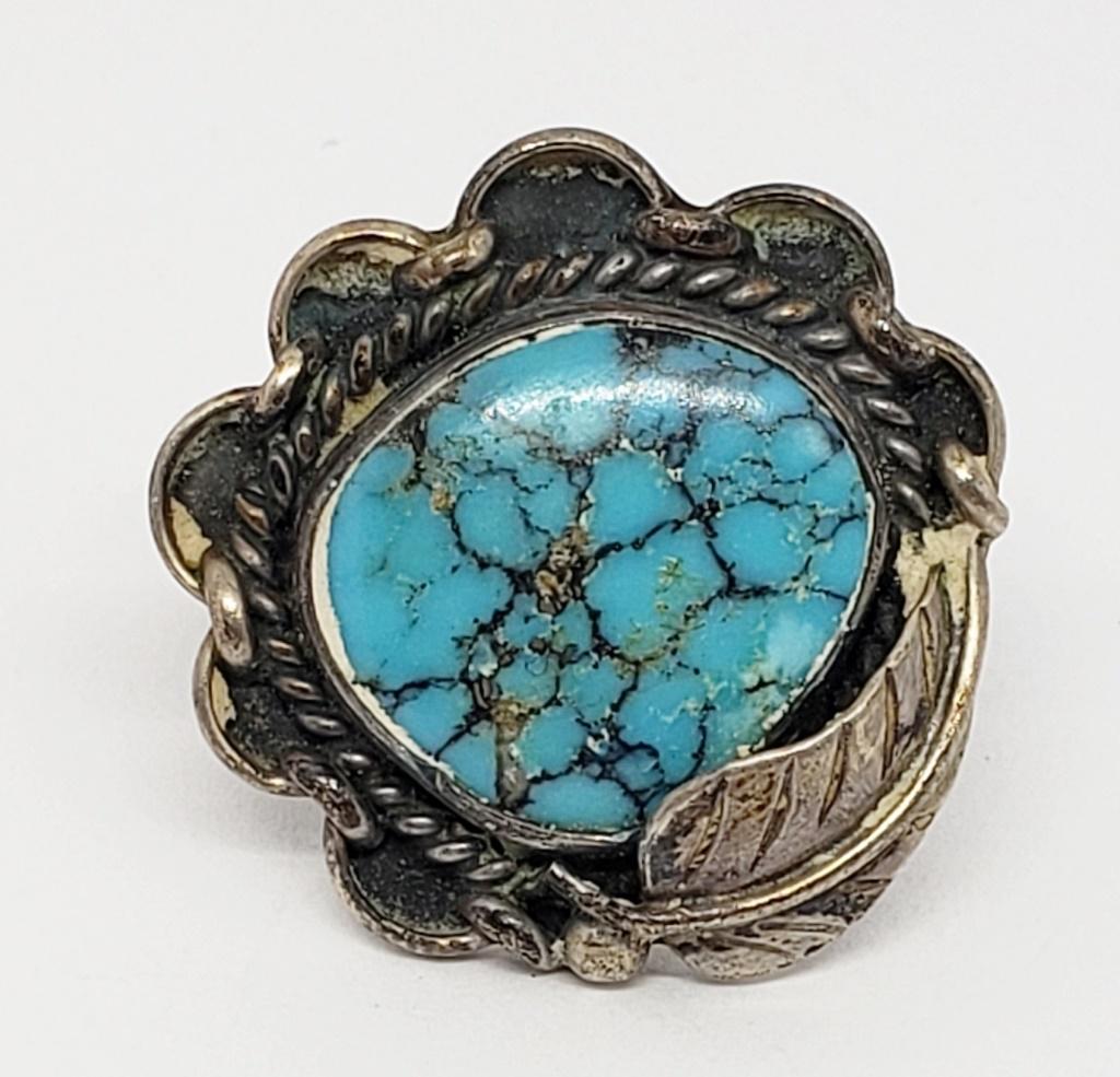 SOUTHWESTERN STERLING SPLIT SHANK RING WITH (1 of 4)