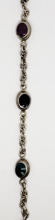 MEXICO STERLING LINKED BRACELET WITH MULTI (1 of 4)