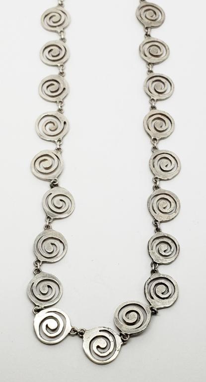17 INCH STERLING CUT OUT CIRCULAR LINKED (1 of 5)