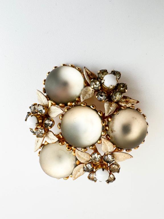 LG UNUSUAL  STONES BROOCH (1 of 4)