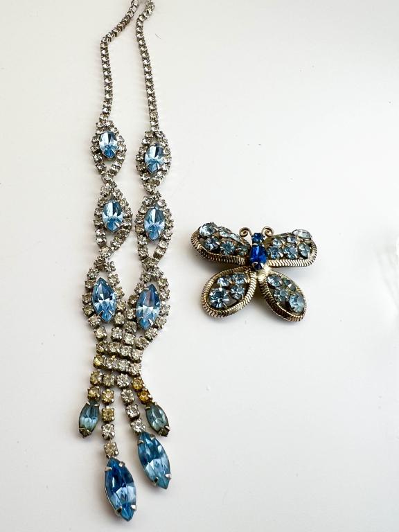 SKY BLUE RHINESTONES LOT (1 of 2)