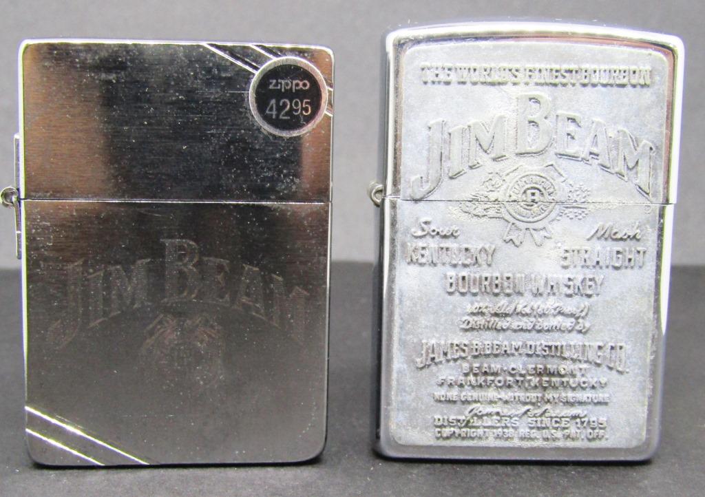 (2) 1996 & 2017(REPLICA) JIM BEAN ZIPPOS! (1 of 4)