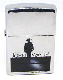 2005 JOHN WAYNE ZIPPO LIGHTER!: WITH SILHOUETTE!