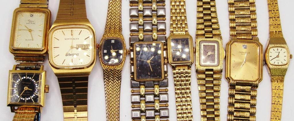 (9) Vtg Wristwatches! Wittnauer Schweppes Day/Date (1 of 3)