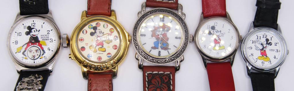 (5) Vintage Mickey Mouse Wristwatches! (1 of 3)