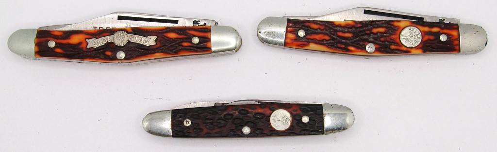 (3) Vintage Boker Tree Brand Pocket Knives; (1 of 2)