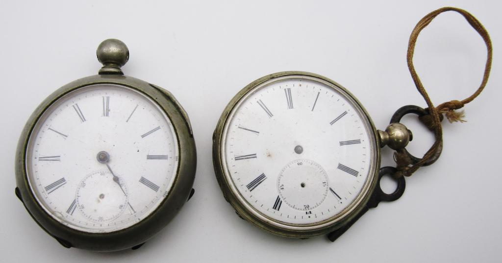(2) 18 SIZE KEY WIND ANTIQUE POCKET WATCHES (1 of 3)