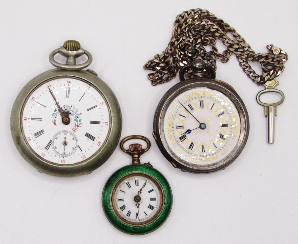 (3) VINTAGE FANCY POCKET WATCHES (1 of 2)