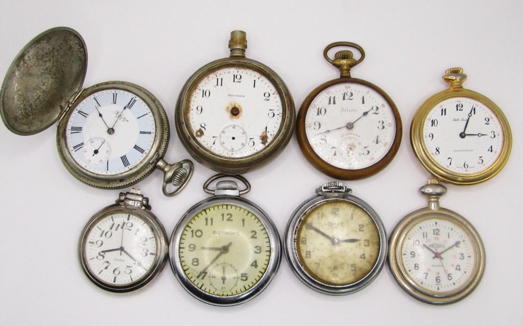 (8) parts/repair POCKET WATCH LOT (1 of 2)
