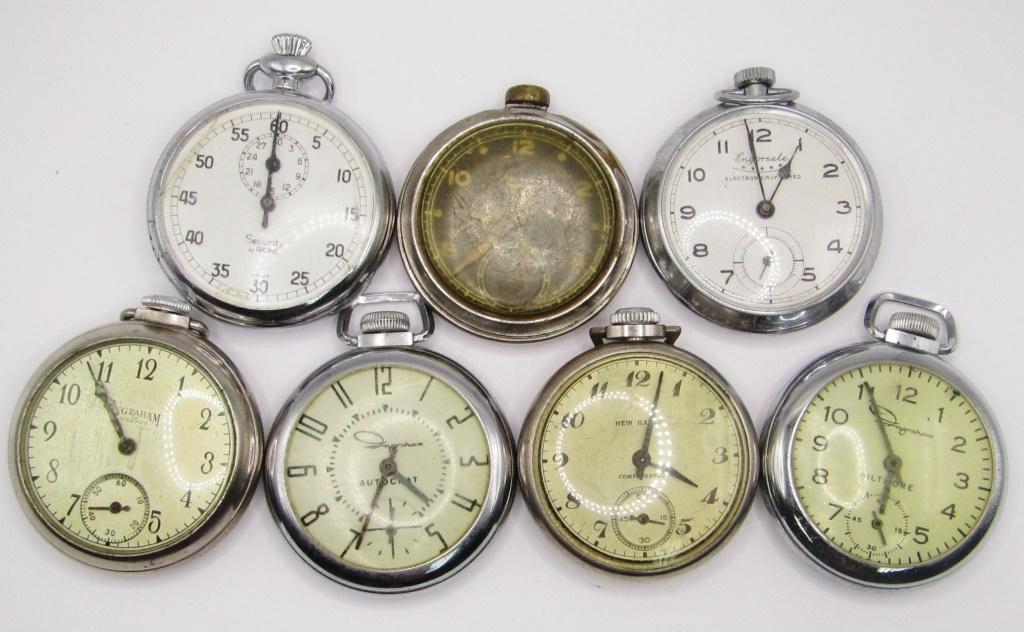 (7) VINTAGE OPEN FACE POCKET WATCHES (1 of 2)