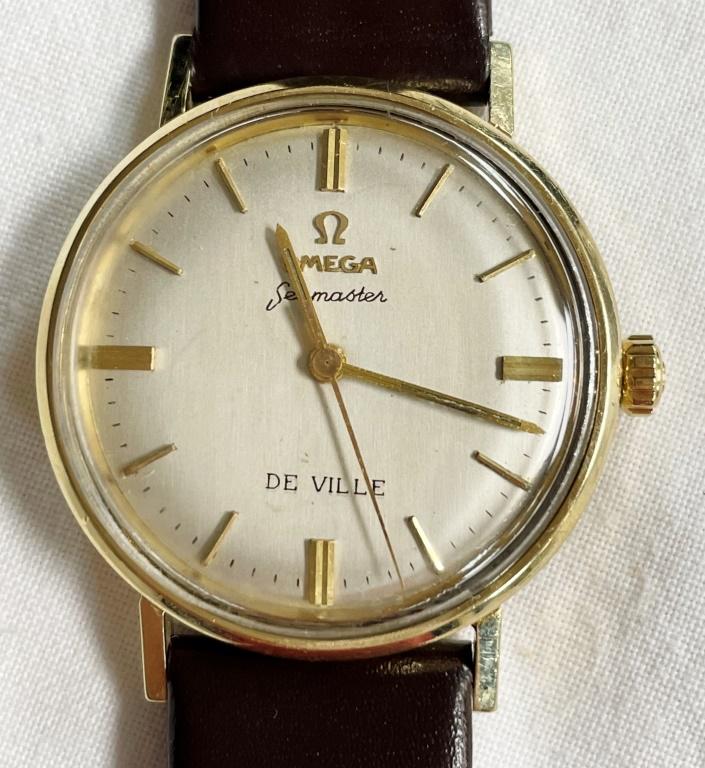 14KT Omega Seamaster De Ville Watch; (1 of 7)
