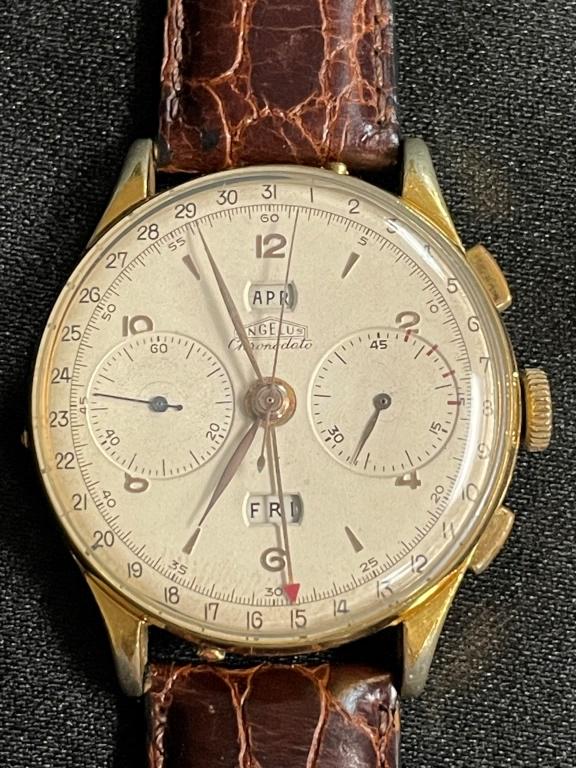 Angelus Chronodate Watch; (1 of 9)