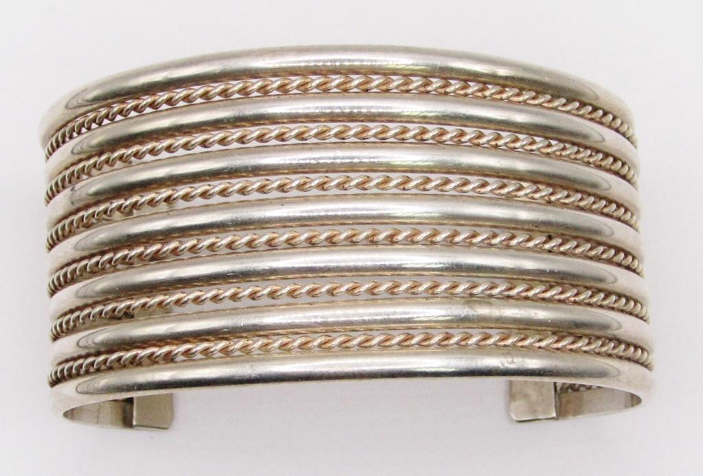 THICK MULTI LAYERED STERLING CUFF (1 of 5)
