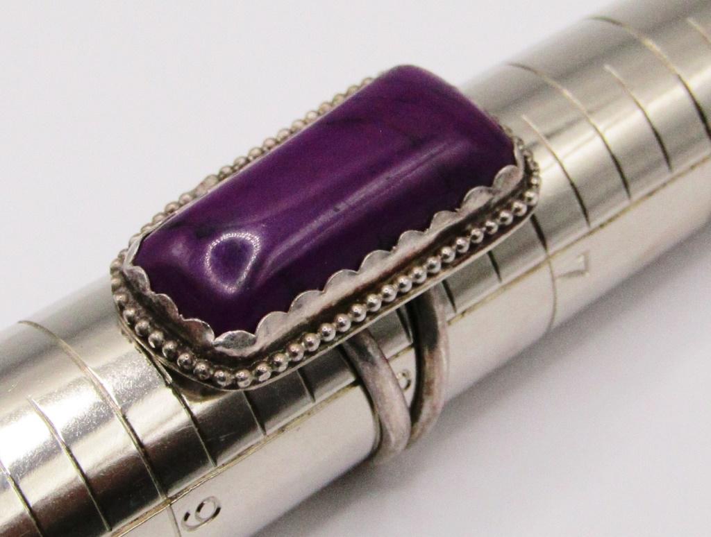 SOUTHWESTERN STERLING SPLIT SHANK CHAROITE (1 of 4)