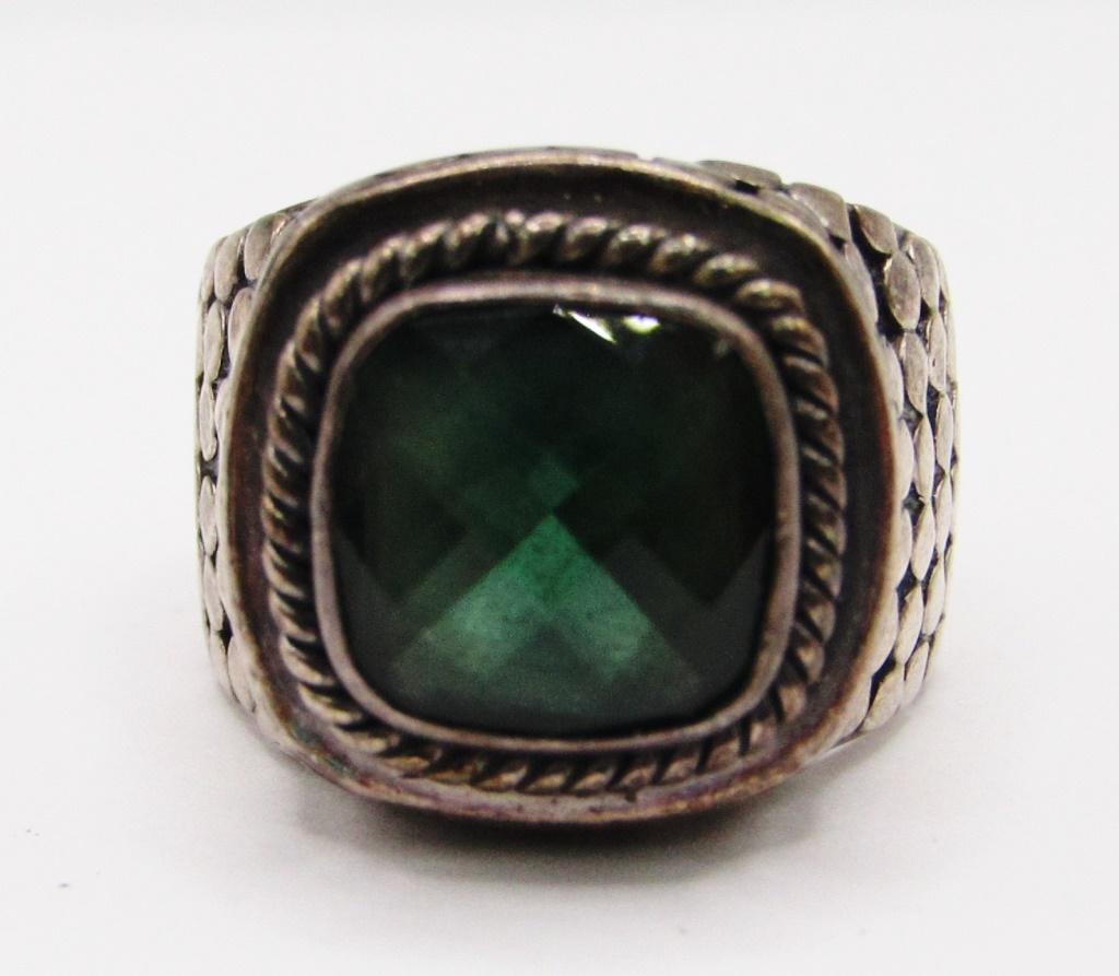 CHUNKY VINTAGE STERLING FASHION RING WITH (1 of 4)