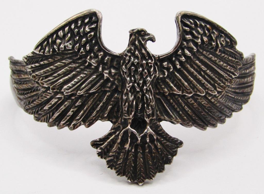 OTI STERLING BALD EAGLE CUFF: TOTAL 23 DWT