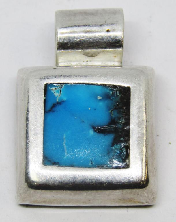 MEXICO STERLING SQUARE PENDANT WITH (1 of 3)