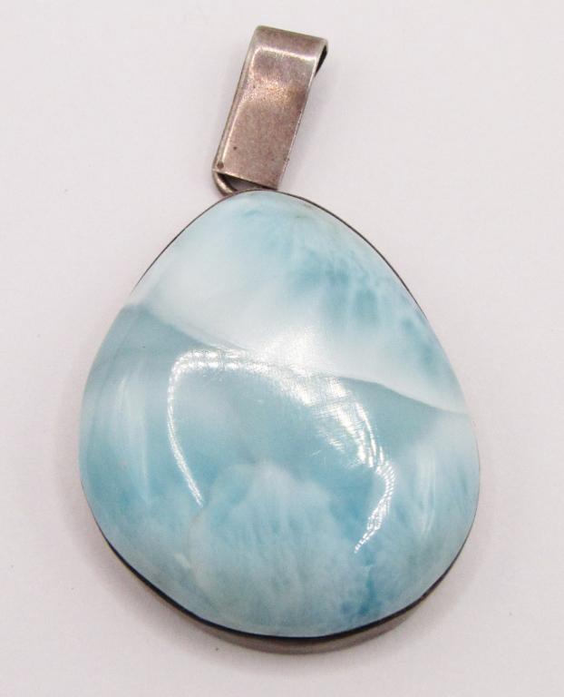 CHUNKY STERLING TEARDROP PENDANT WITH (1 of 4)