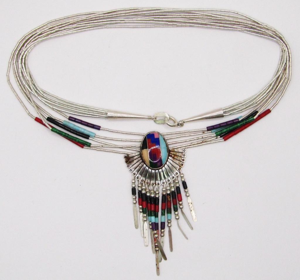 QT SOUTHWESTERN STERLING PENDANT WITH (1 of 4)