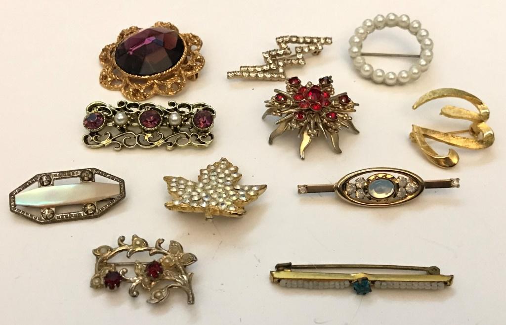 11 VINTAGE- NOW BROOCHES (1 of 2)