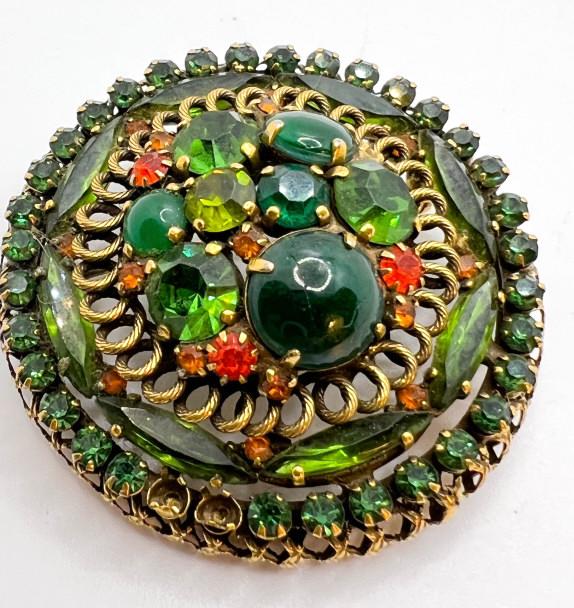 WEISS STONE BROOCH (1 of 2)