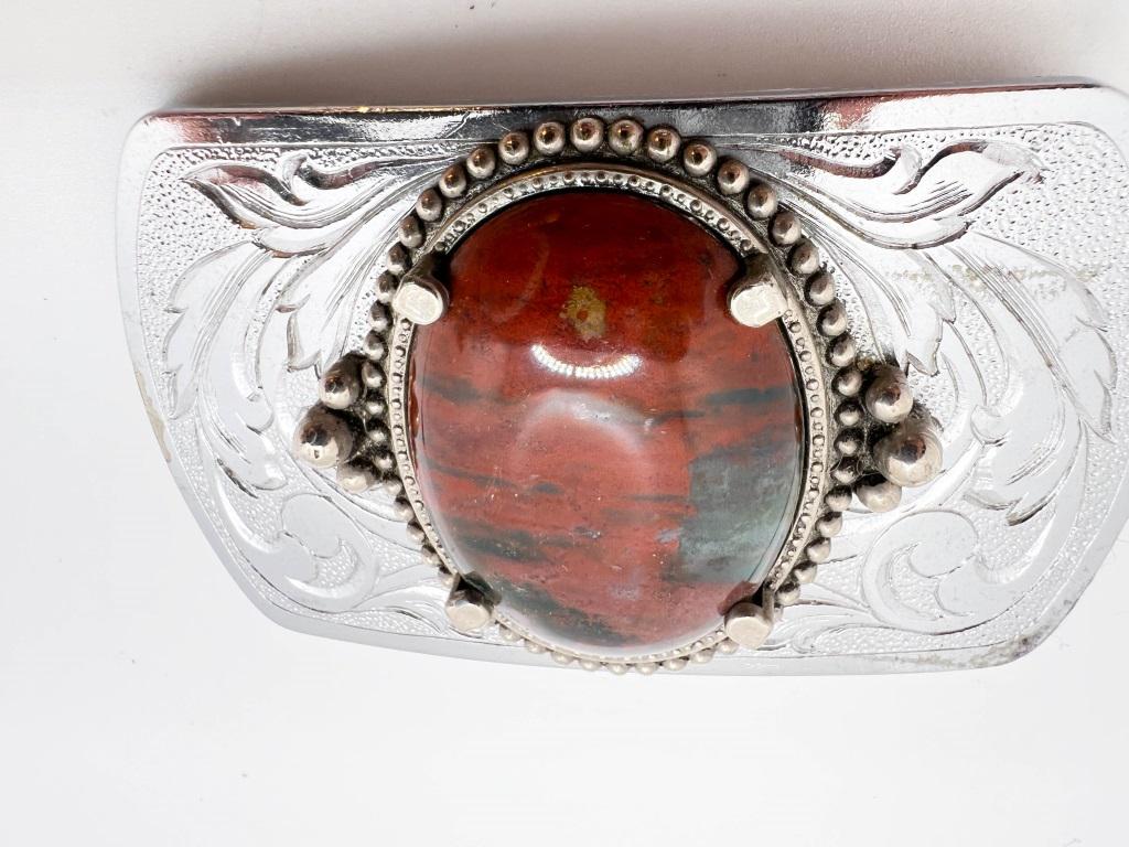 LARGE STONE BELT BUCKLE (1 of 1)