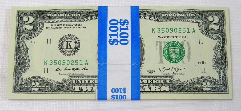 CU BUNDLE CONSECUTIVE # 2003 $2 FRN (50) (1 of 3)