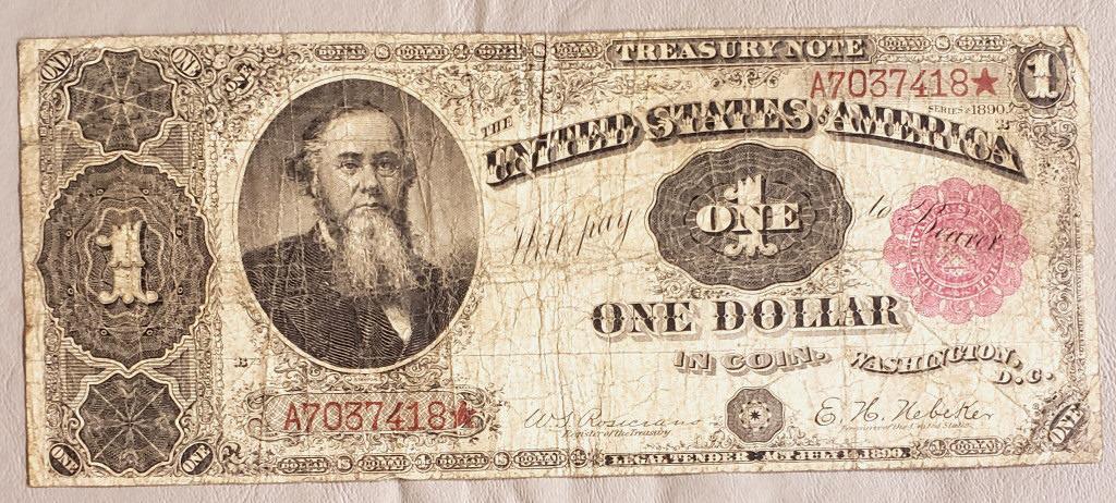 1891 U.S. TREASURY NOTE ONE DOLLAR STANTON (1 of 2)