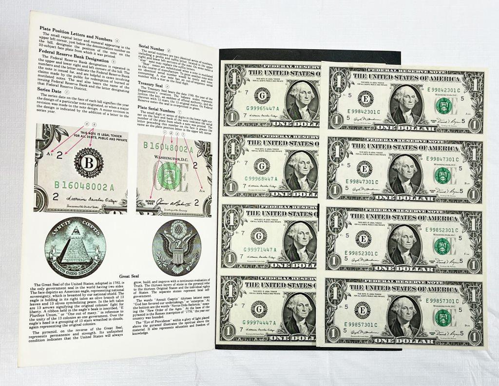 (3) UNCUT $1 FRN SHEETS: 1981, 1988 & 2003 (1 of 6)