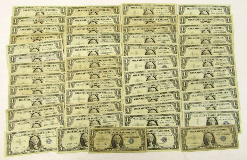 (50) $1 SILVER CERTIFICATES (1 of 2)