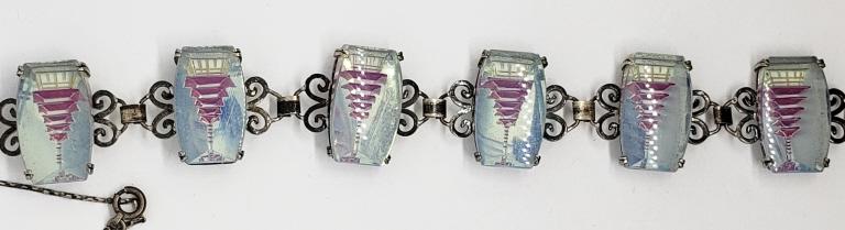 VINTAGE ORIENTAL PANEL BRACELET WITH (1 of 4)