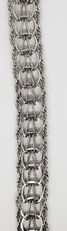 ELCO STERLING BRACELET-PLENTY OF ROOM TO: LOAD UP WITH CHARMS! TOTAL 26.8 DT