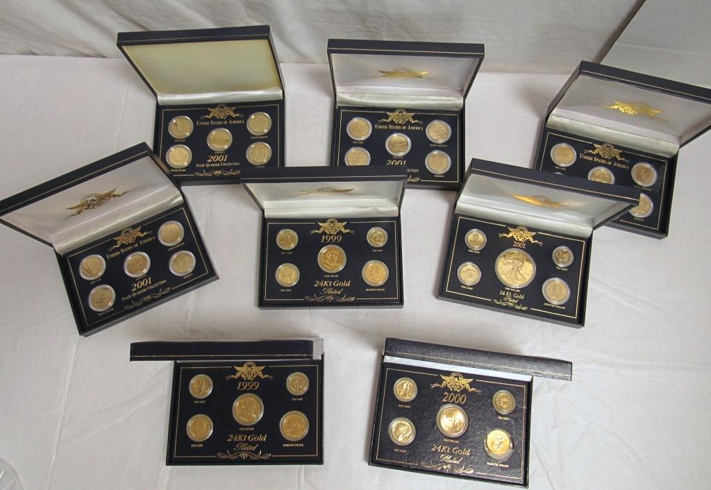 24kt GOLD PLATED U.S. COINS 1999-2001 (1 of 2)